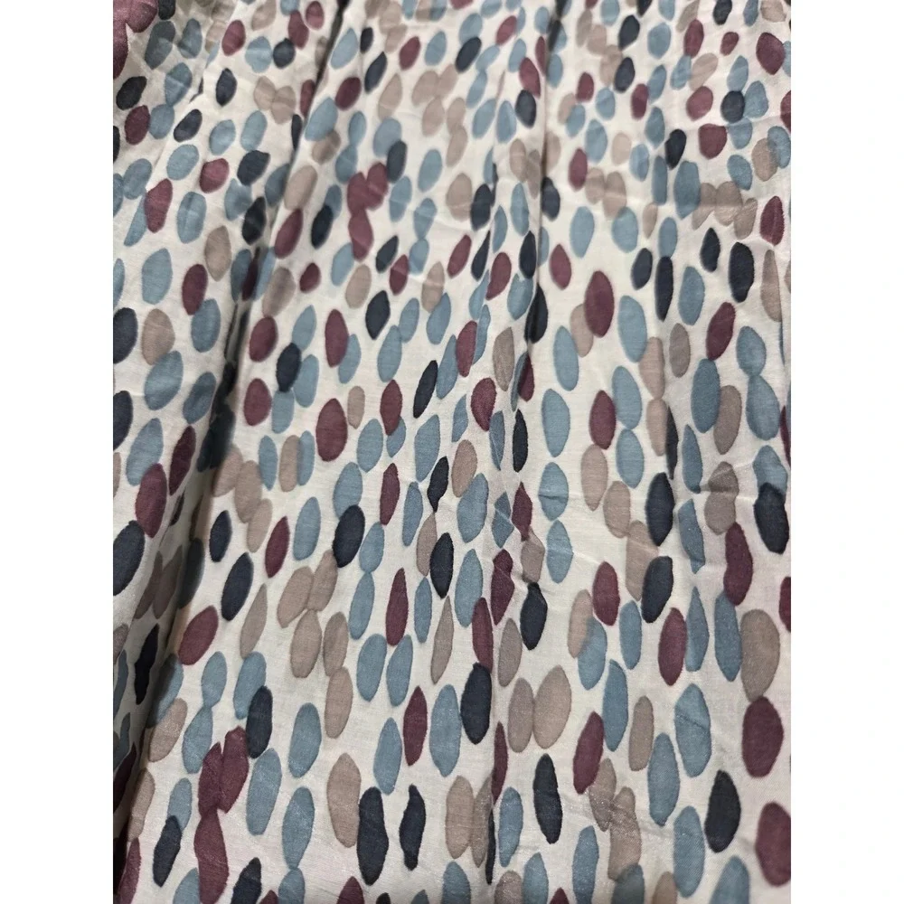 Banana Republic Women Blue Abstract Pebble Print Cotton Silk ALine‎ Skirt Size 4